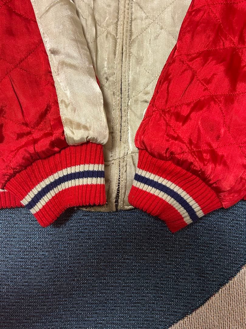 m*♡様 80s スカジャン リバーシブル キルティング 舞妓 富士山 アメカジ