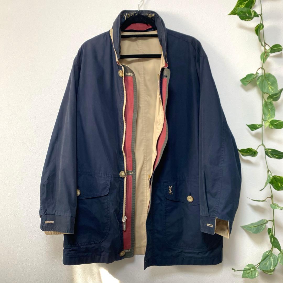 90s YVESSAINTLAURENT イブサンローラン リバーシブルコート - メルカリ