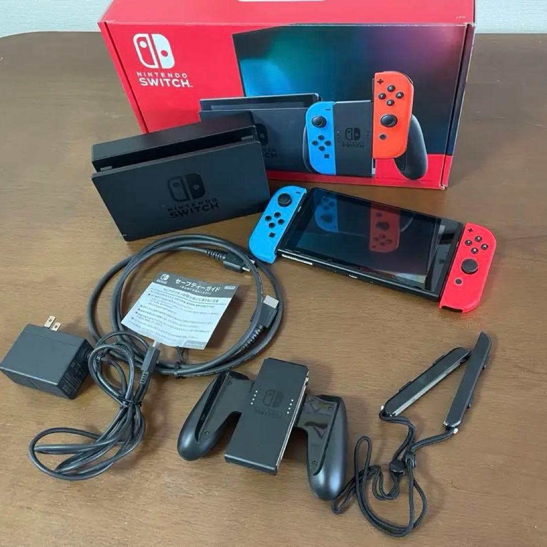 Nintendo Switch 本体 赤/青 Joy-Con バッテリー強化版 - メルカリ