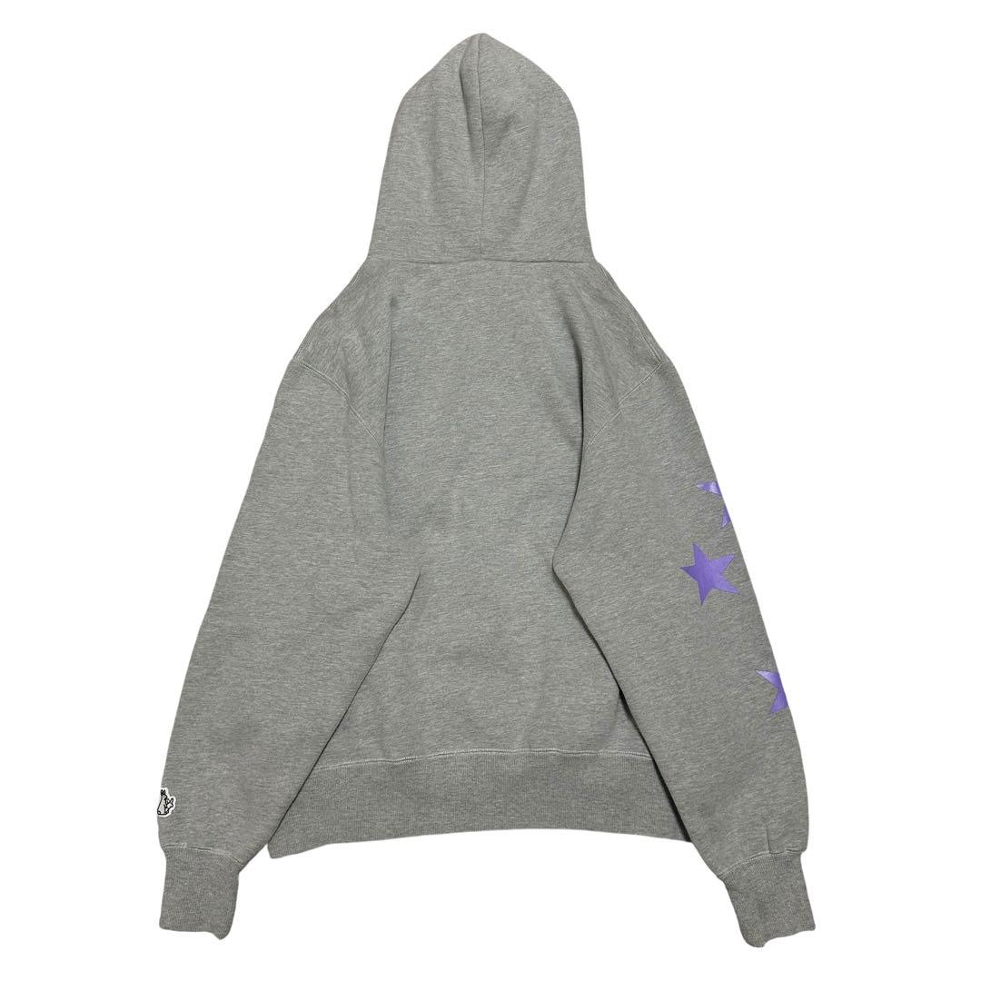 FR2 パーカー 肉厚 色情うさぎ 兎 センターロゴ プルオーバー グレー L