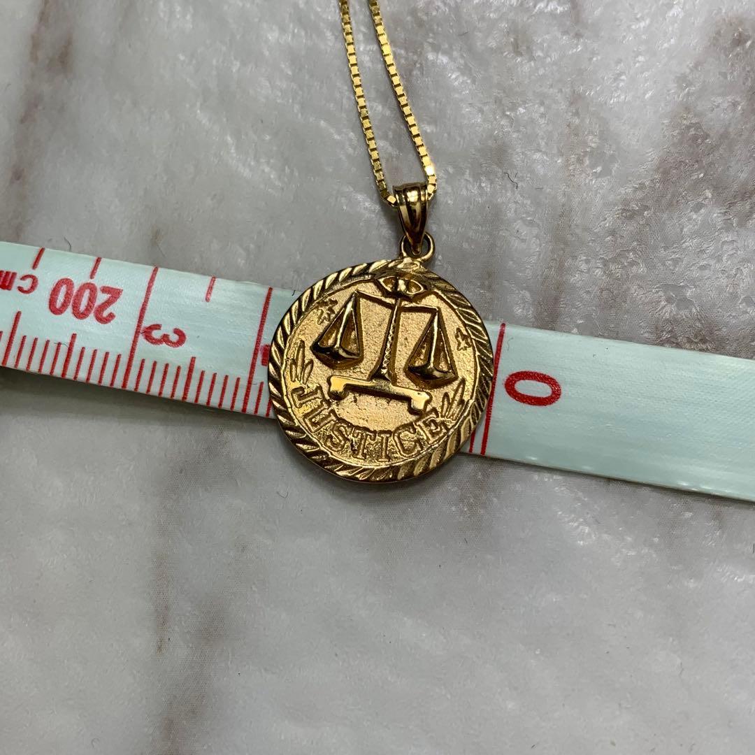 SUPREME Justice Gold Pendant 14k 18ss. - メルカリ