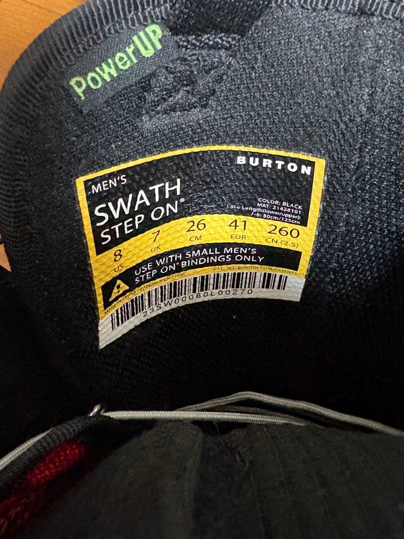 Burton Step on SWATHスワス　26.0cm(US8)