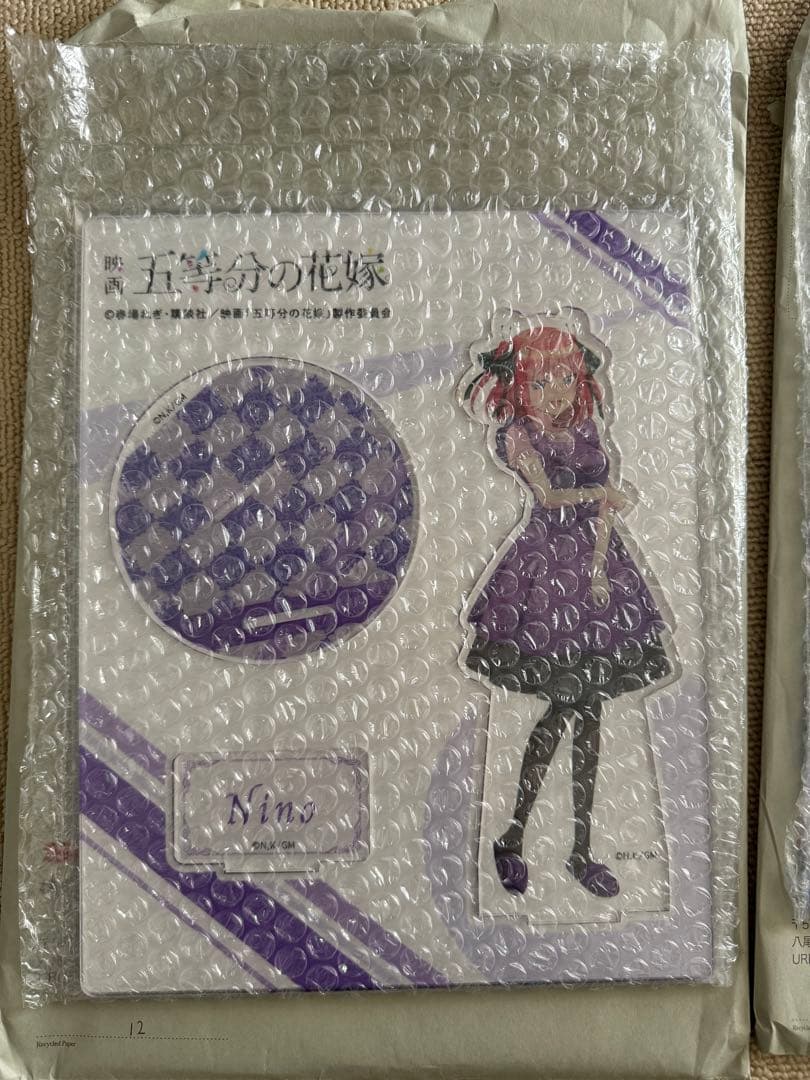 非売品！五等分の花嫁　シャープ　限定アクリルスタンド　中野二乃　中野三玖