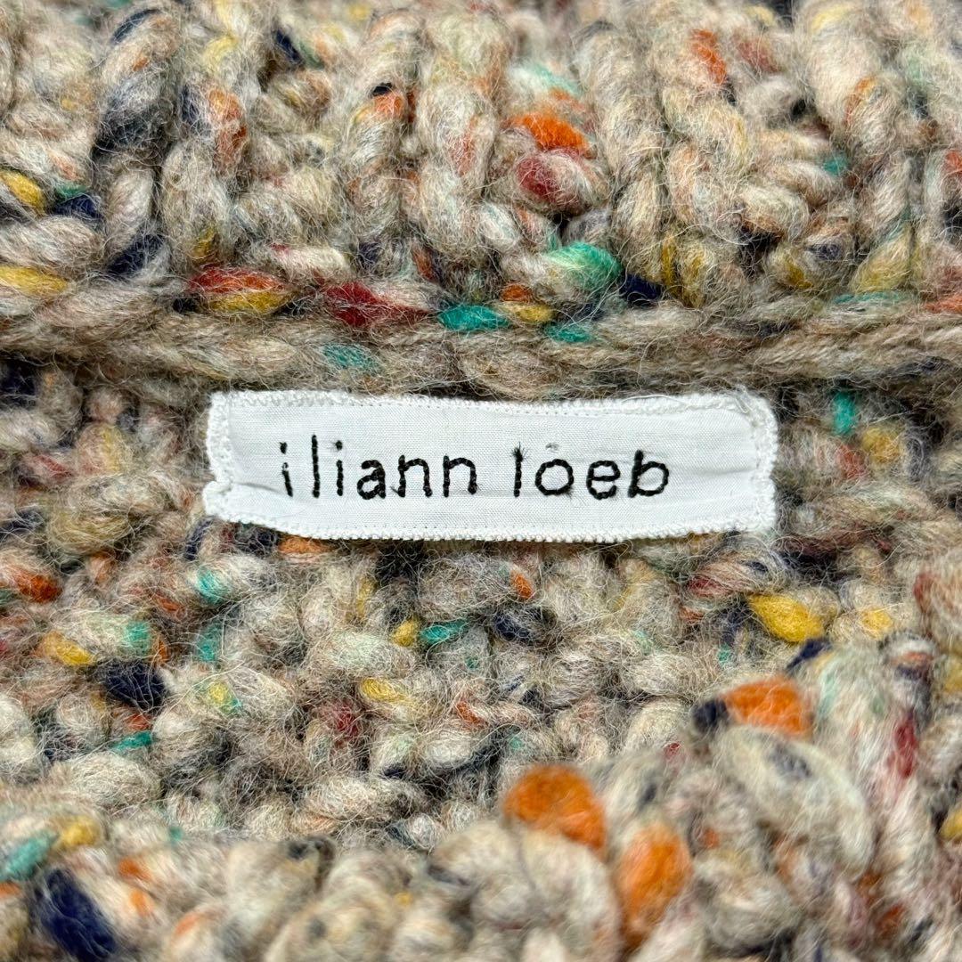 イリアンローブ 多色ネップ ニット プルオーバー 厚手セーター 極太糸