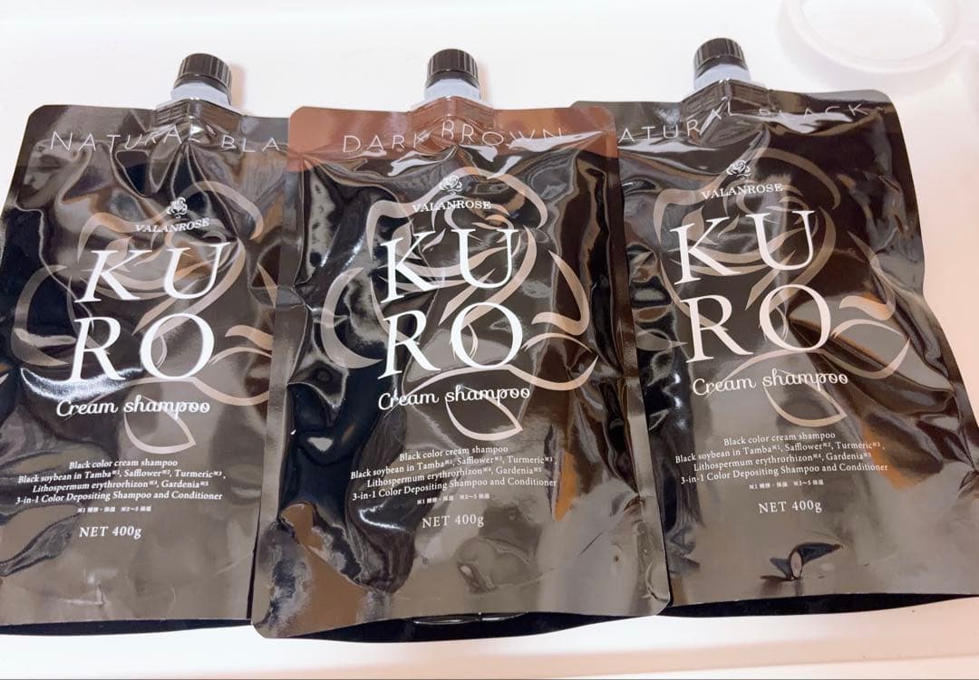 KUROクリームシャンプー ダークブラウン1個、ナチュラルブラック2個 楽天市場】【LINEお友だち追加で500円クーポン】2個セット KURO