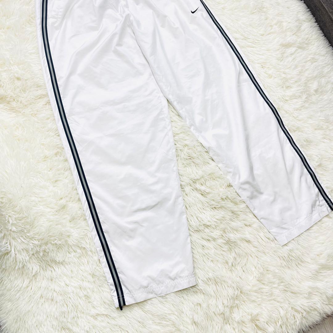 NIKE ナイロンパンツ ホワイト Y2K 00s 90s シャカシャカ - メルカリ