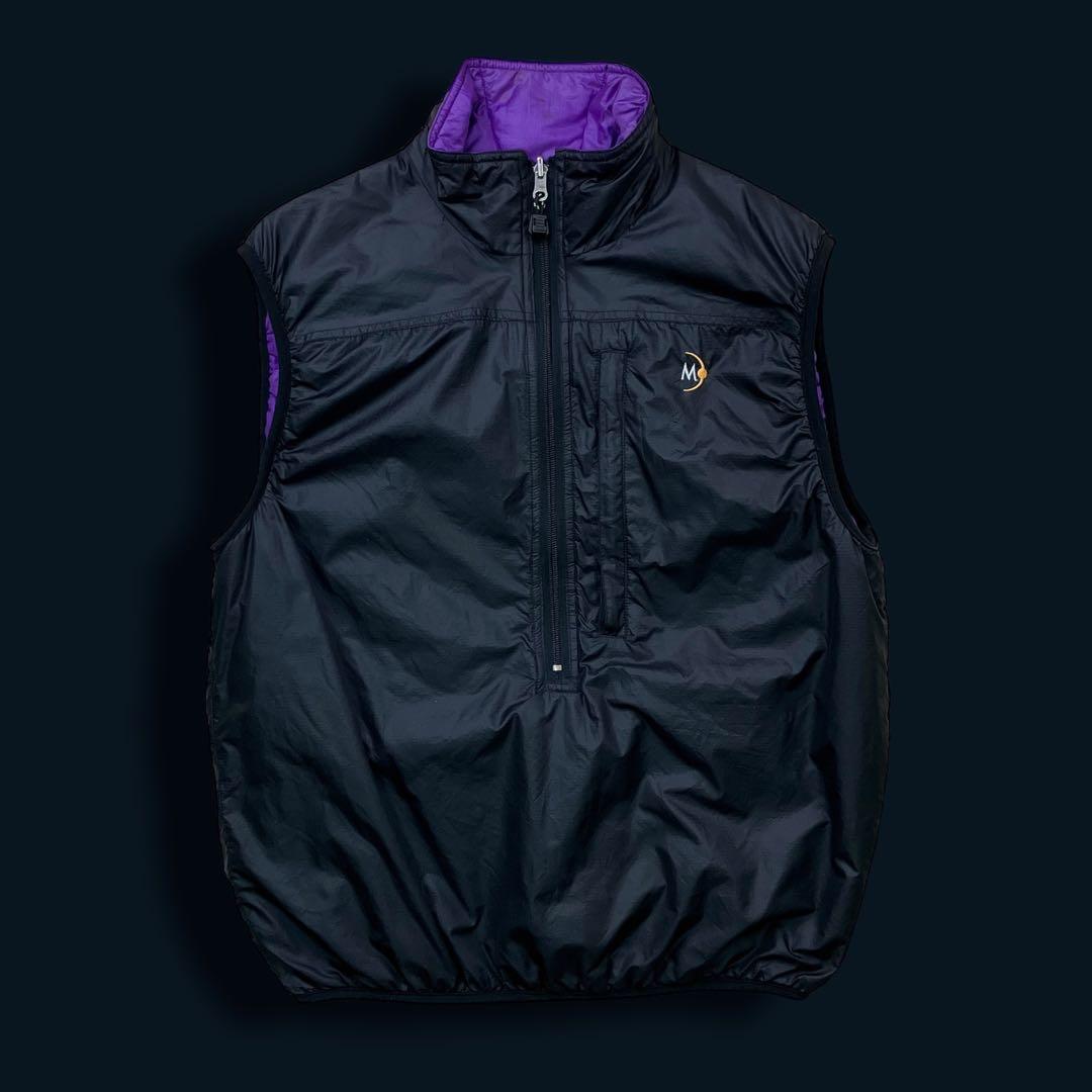 90s MOONSTONE パッカブルリバーシブル中綿ベスト ハーフジップ ギア