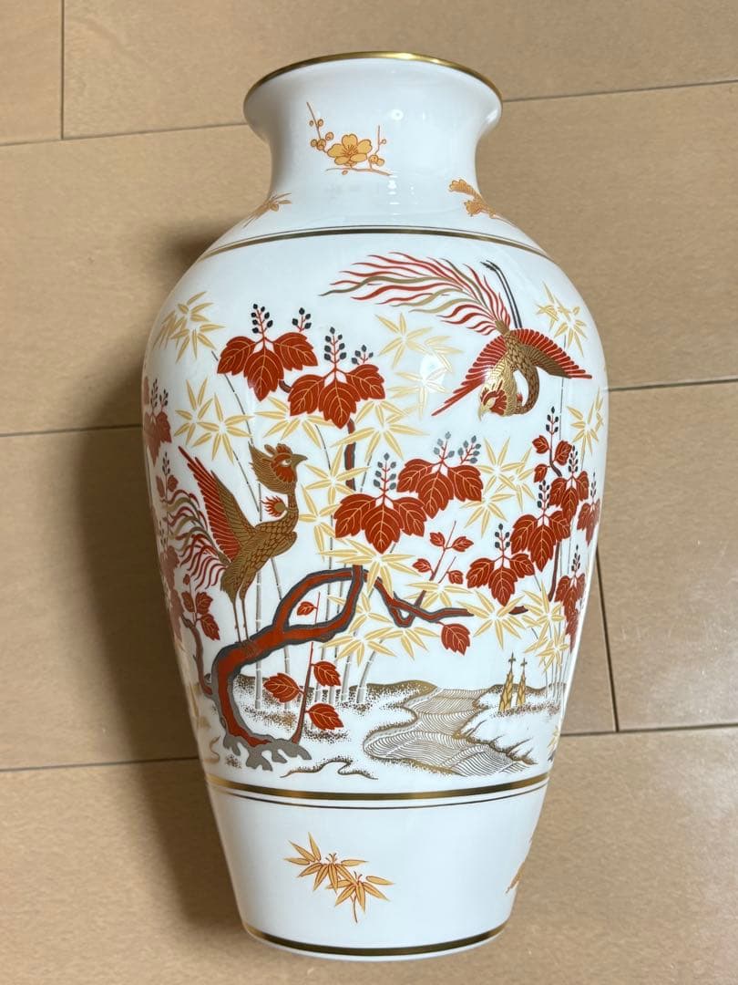 天皇 皇后 両陛下喜寿奉祝記念 高級磁器 花瓶 『鳳凰』 日本橋 日美