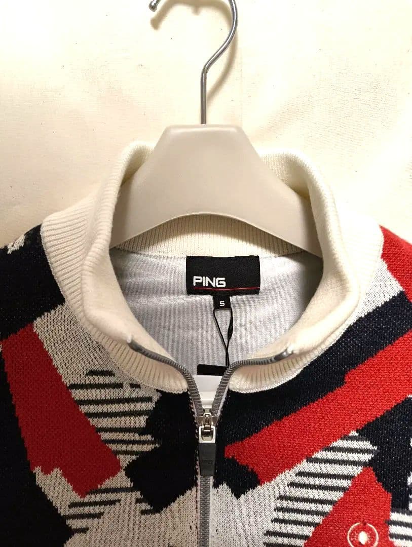 PING Sサイズ 幾何学模様 ニットジャケット 新品タグ付き - メルカリ