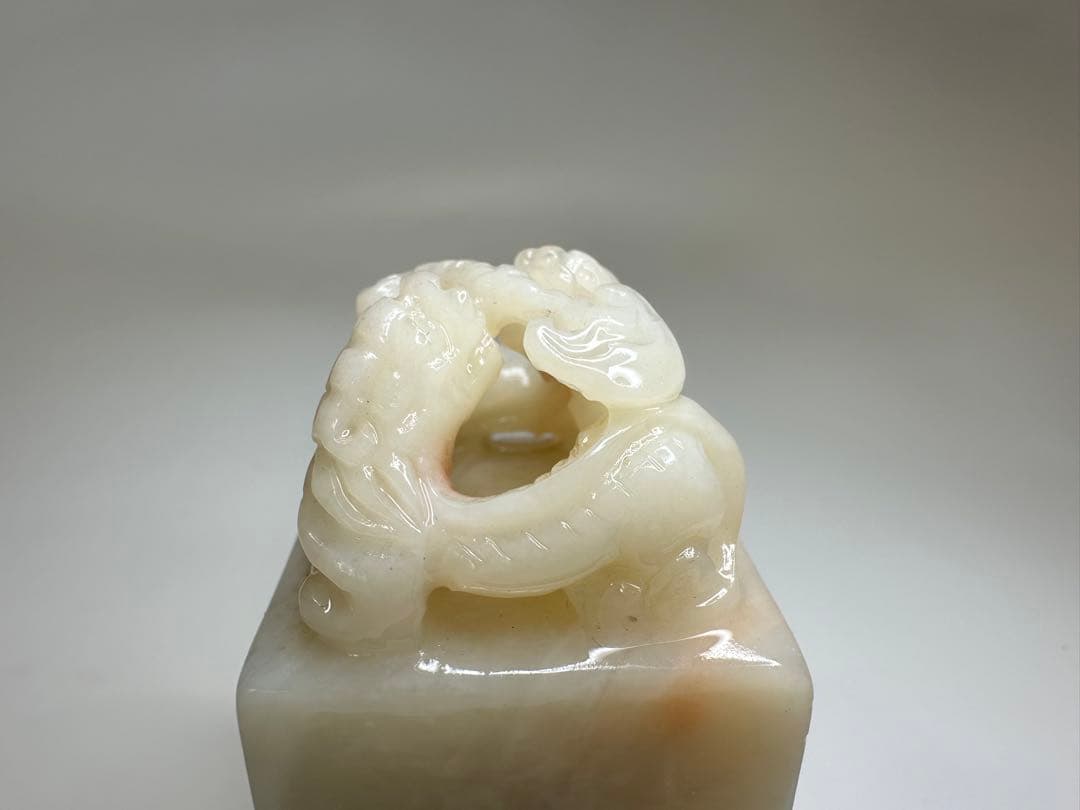 【螭虎衔芝】ラオス石　双獣　篆刻　印材 　展示会　出展　大材　美品　高級印材 螭虎衔芝】ラオス石 双獣 篆刻 印材 展示会 出展 大材 美品 高級印材