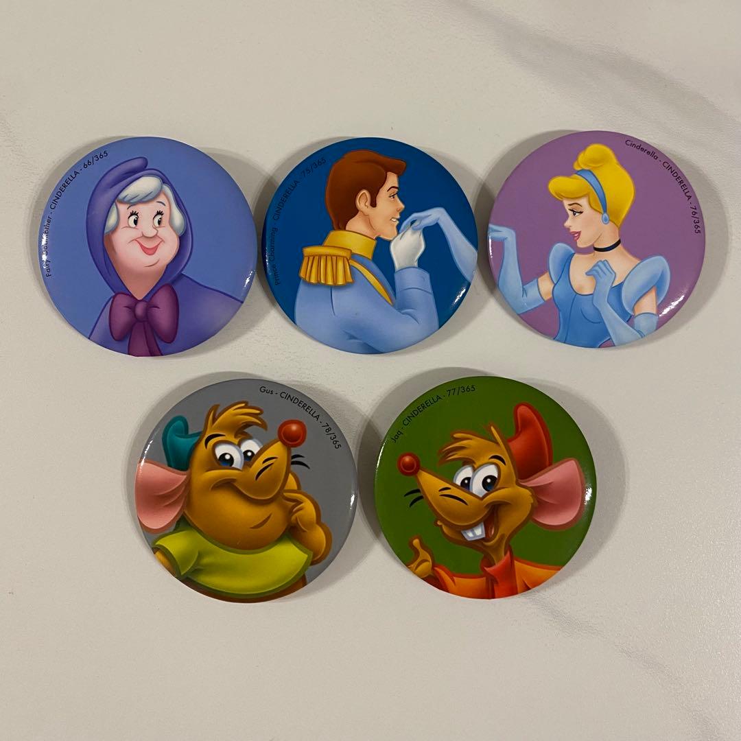 ディズニーストア シンデレラ キャラクターピンバッジセット 5個セット