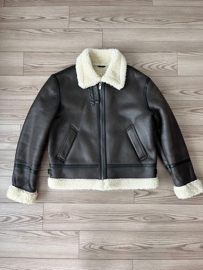 ZARA B-3 フェイク ムートンジャケット - メルカリ