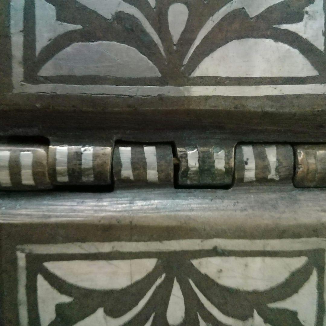 銀象嵌青銅ベタル箱、イスラム フィリピン ミンダナオ アンティーク