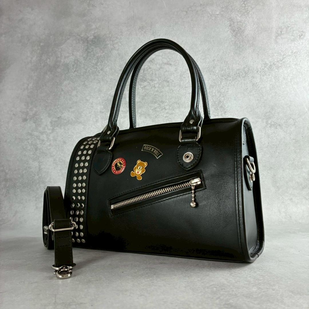 美品 ヒステリックグラマー スタッズ レザー 2wayボストン ショルダー