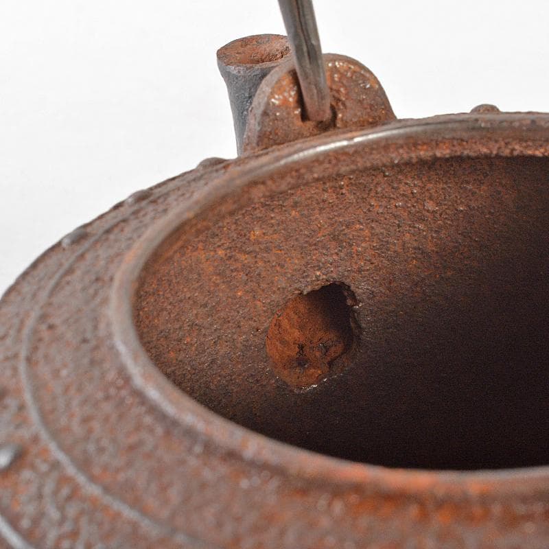 煎茶道具 鋲打文 鉄瓶 鉄釜 M R5868 在庫 処分 セール 通販