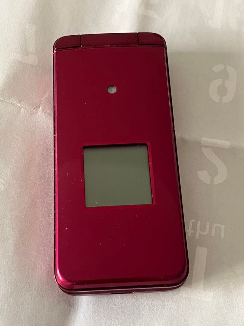 au KYF43 赤 折りたたみ式携帯電話 本体 エラー