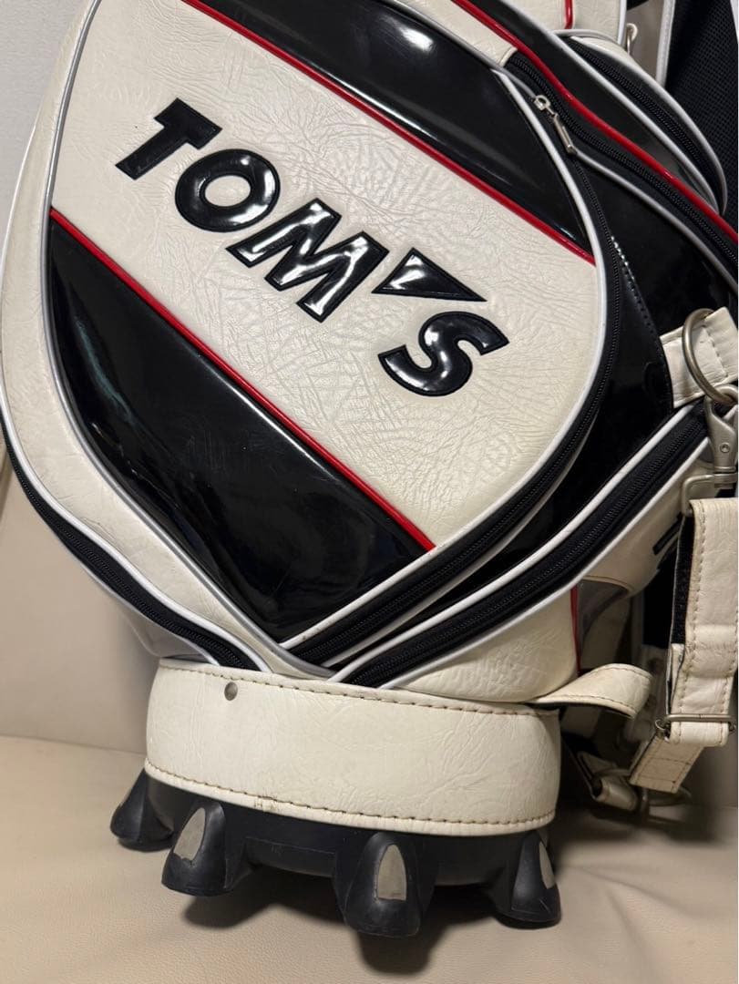 送料込み】希少ゴルフバッグ トムス 3点式ショルダー 高級キャディ