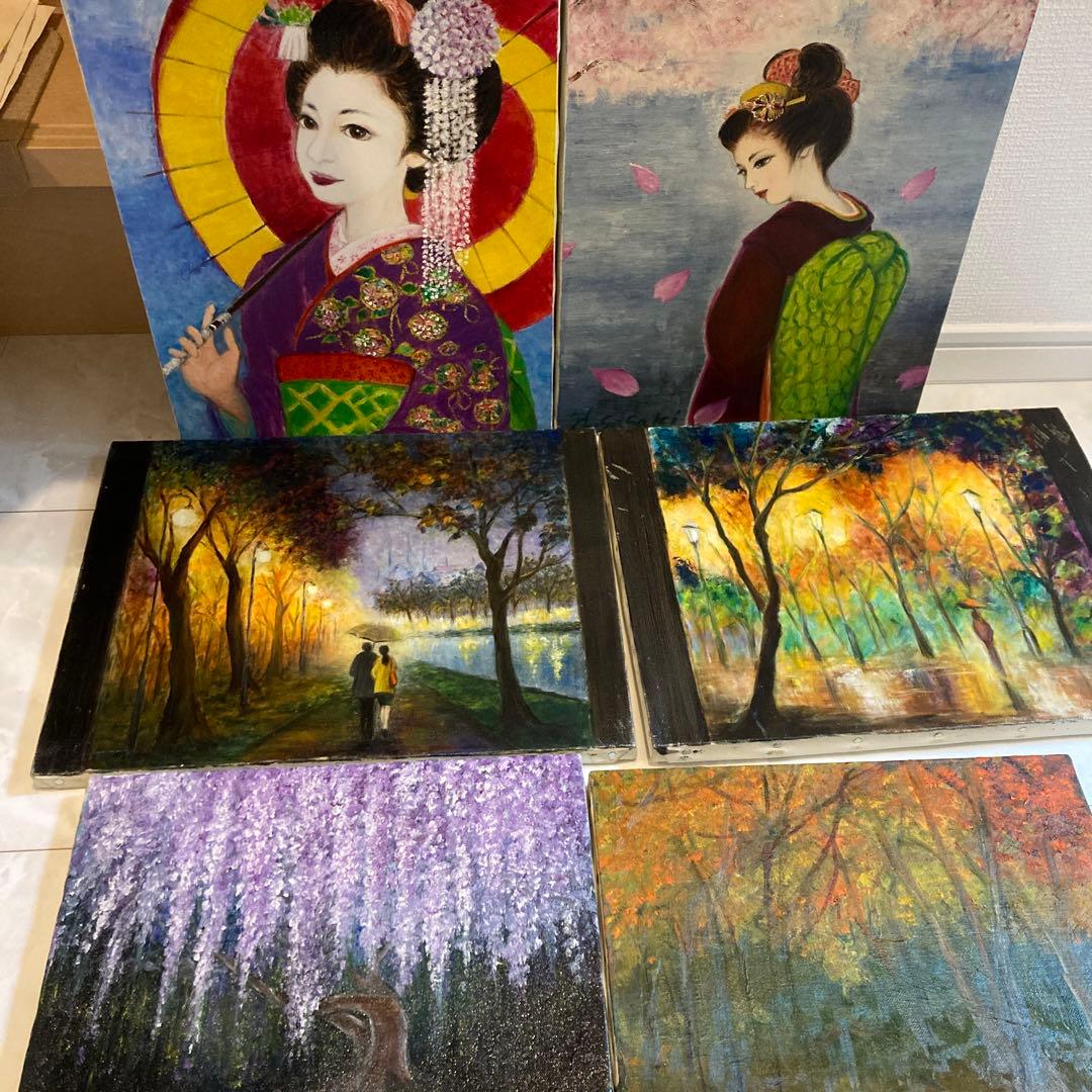 特！素人の油絵5枚セット