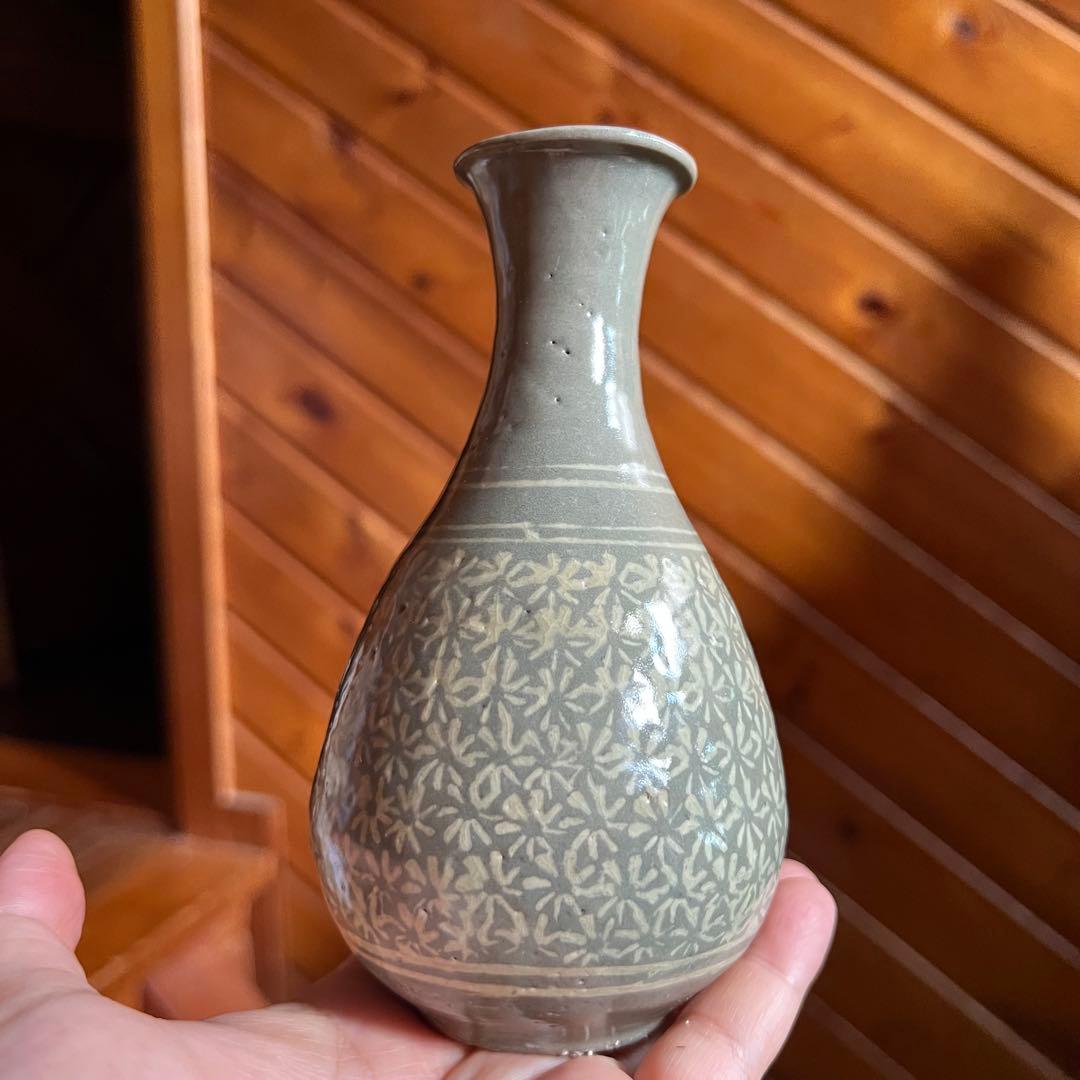 三島 三嶋 とっくり 印花紋 高麗 徳利 酒器 花入 李朝 韓国 朝鮮 骨董