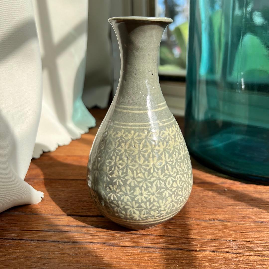 三島 三嶋 とっくり 印花紋 高麗 徳利 酒器 花入 李朝 韓国 朝鮮 骨董