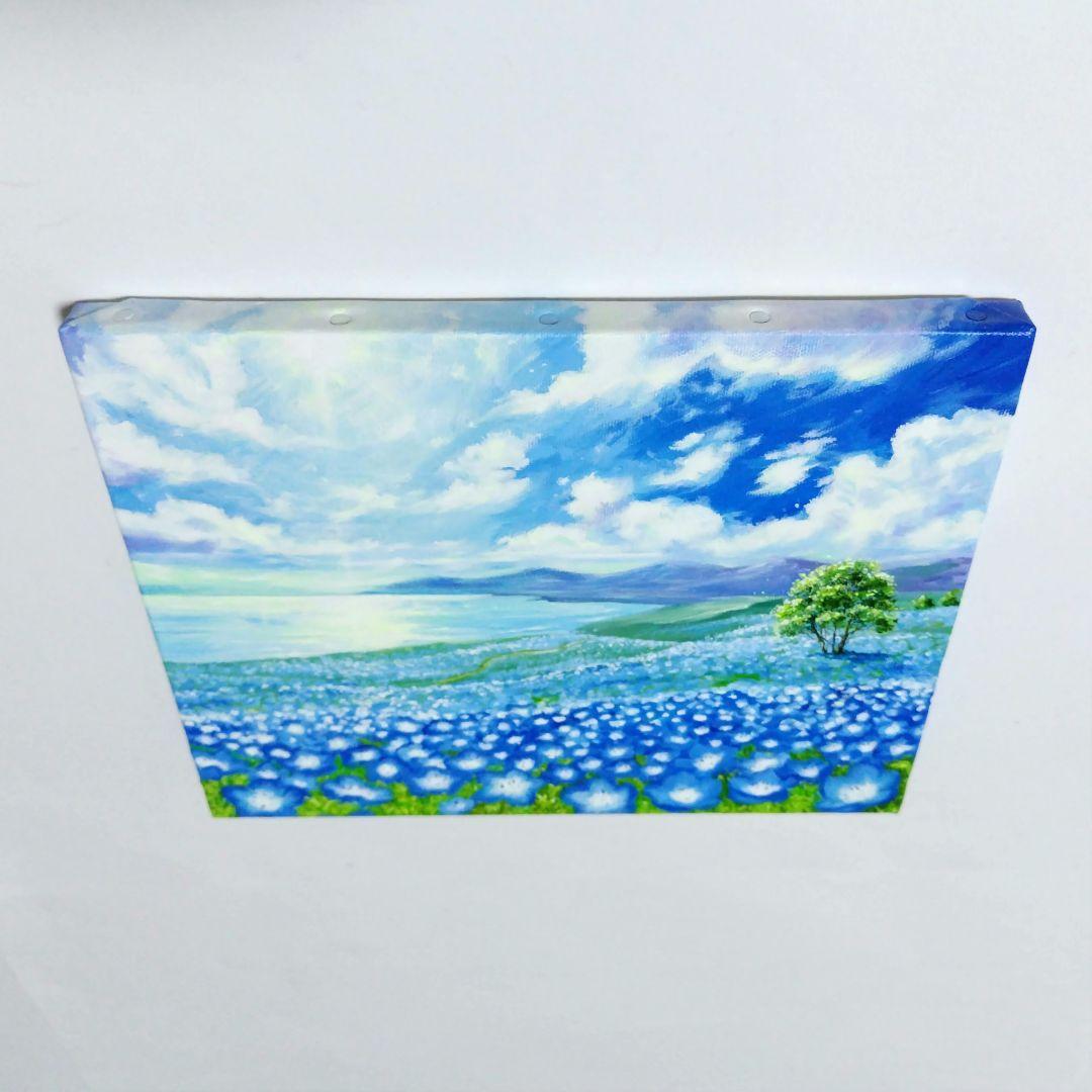 ネモフィラ】アクリル画 F3 風景画 絵画 原画 - メルカリ