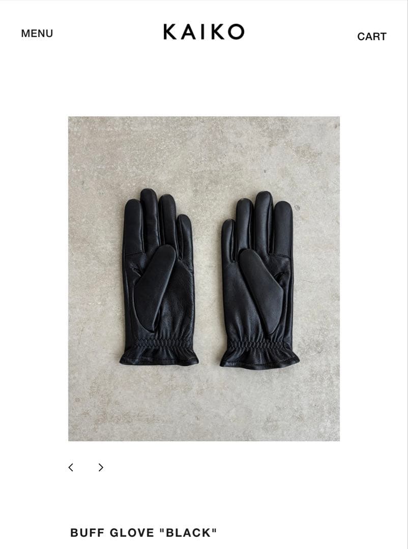 小物 KAIKO BUFF GLOVE \"BLACK\"