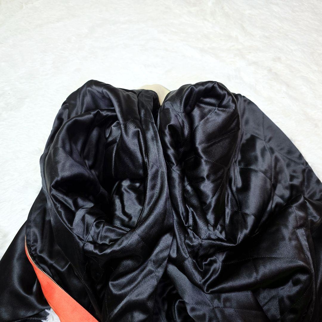 PEAK'D YELLOW スカジャン ブラック×オレンジ 刺繍 バイク 和柄 - メルカリ