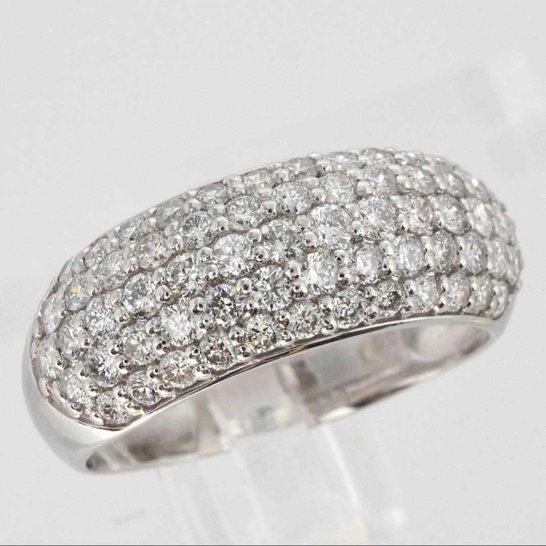 ダイヤ リング ダイヤモンド 指輪 1.0ct プラチナ パヴェ 1ct 12号
