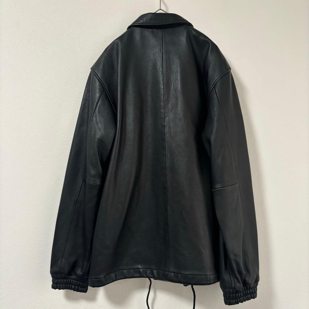 美品✨ MORGAN HOMME レザーコーチジャケット 羊革 M ブラック - メルカリ