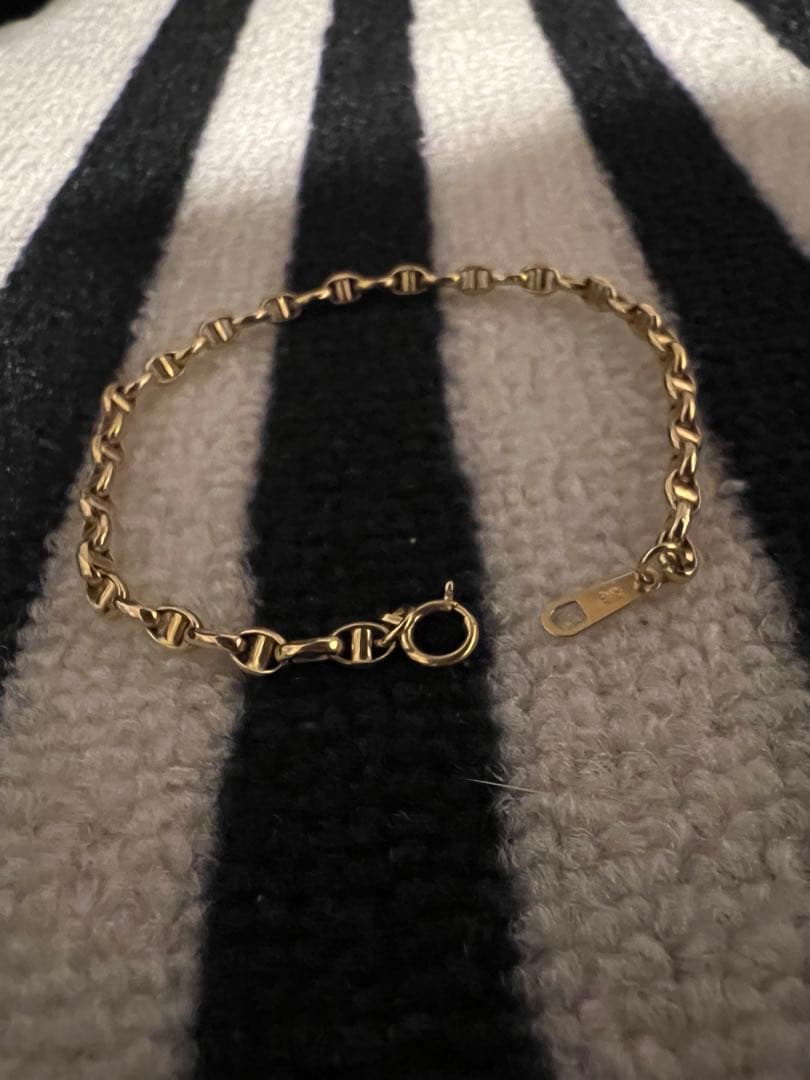 K18 碇型ブレスレット　約2.8g 17.5cm 3mm幅　18金 美品