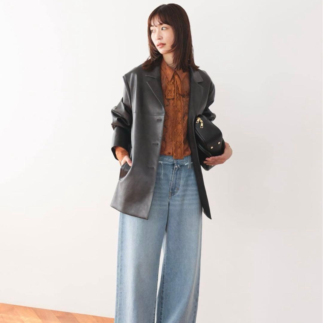 スローブイエナフェイクレザージャケット フェイクレザージャケット（その他ジャケット・スーツ）｜SLOBE IENA