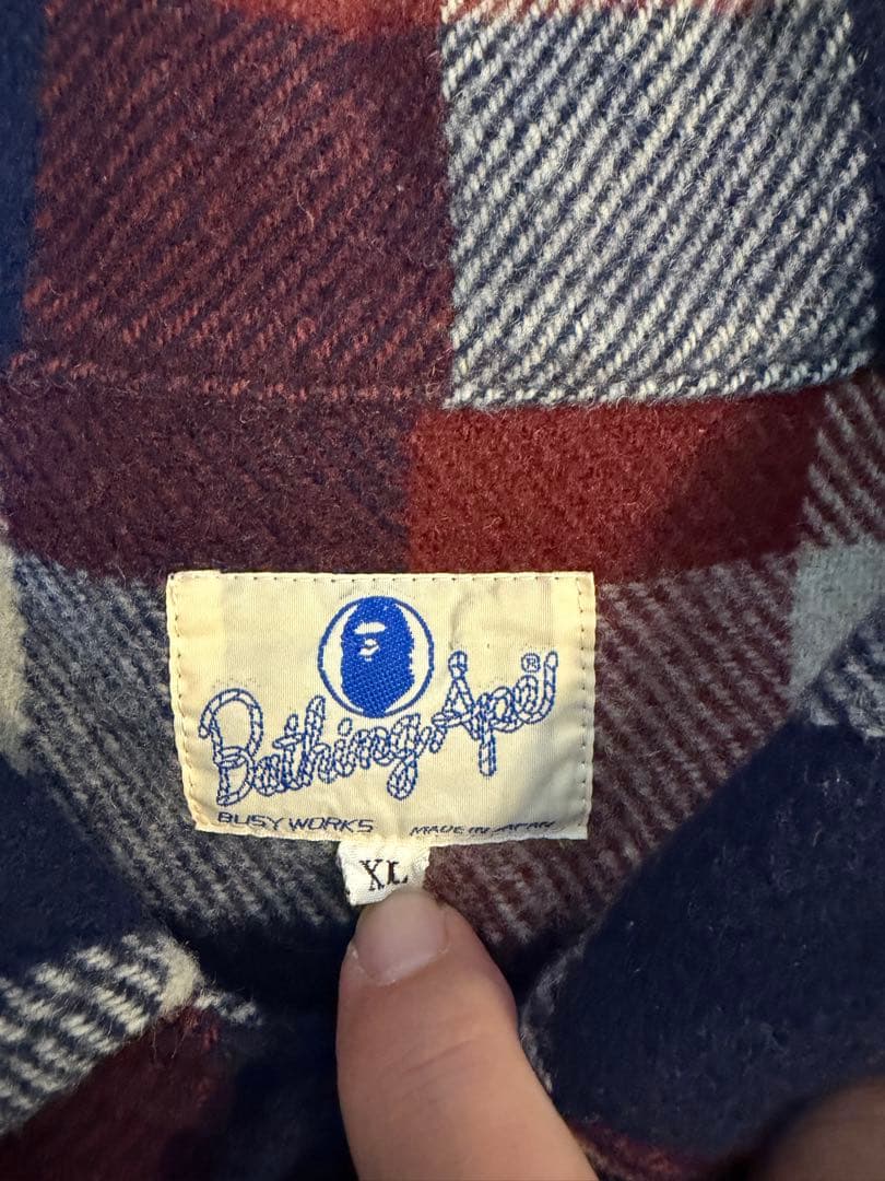 アベイシングエイプ 90年代 ブロックチェックネルシャツ XL - メルカリ