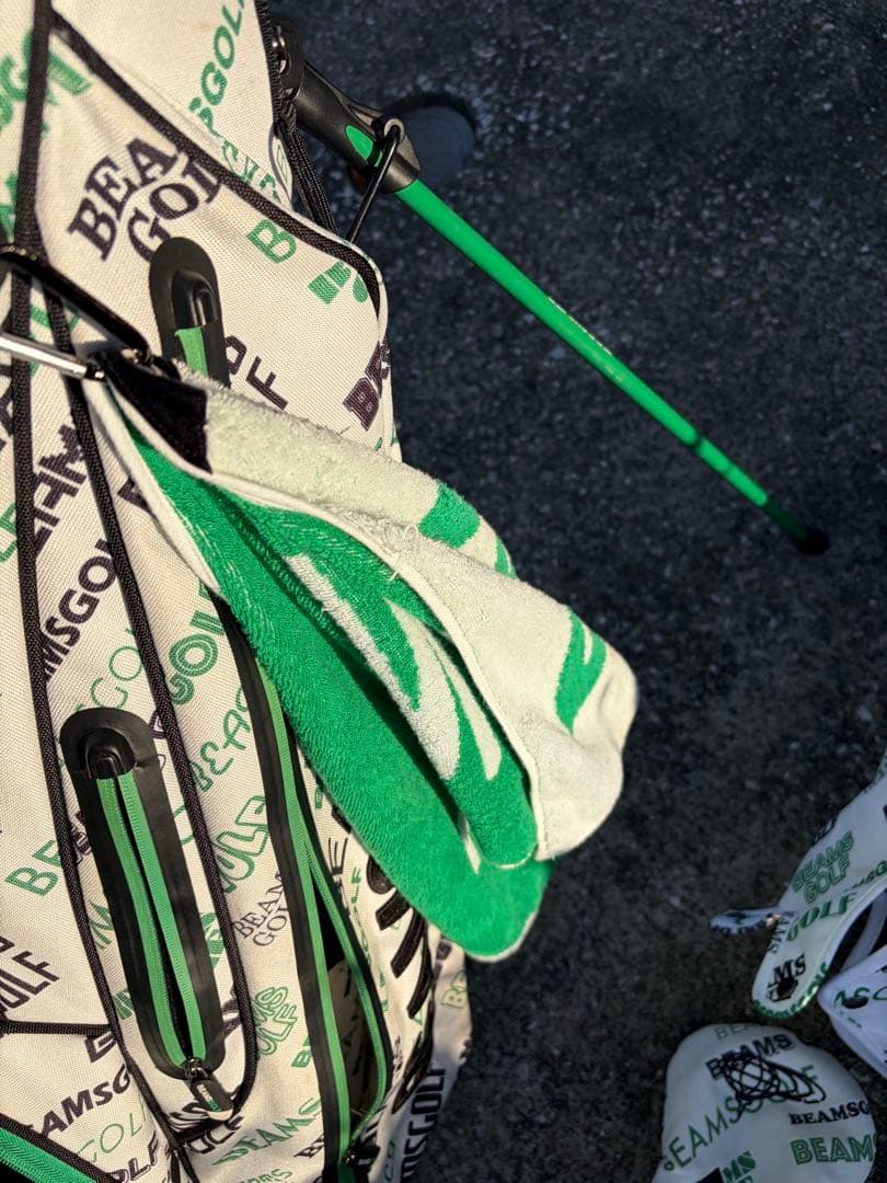 BEAMS GOLF キャディバッグ・ヘッドカバーセット マルチロゴ ビームス