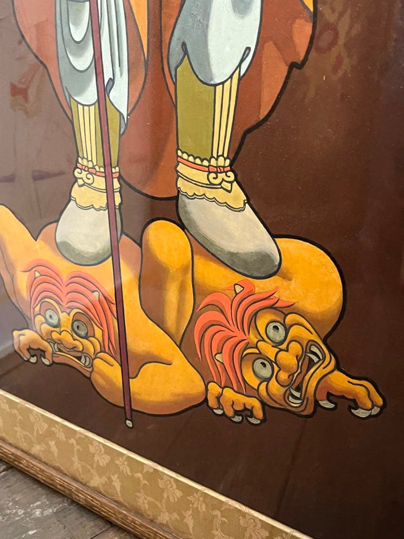 宇*仁様 毘沙門天図 昭和45年 小野静以謹画 - メルカリ