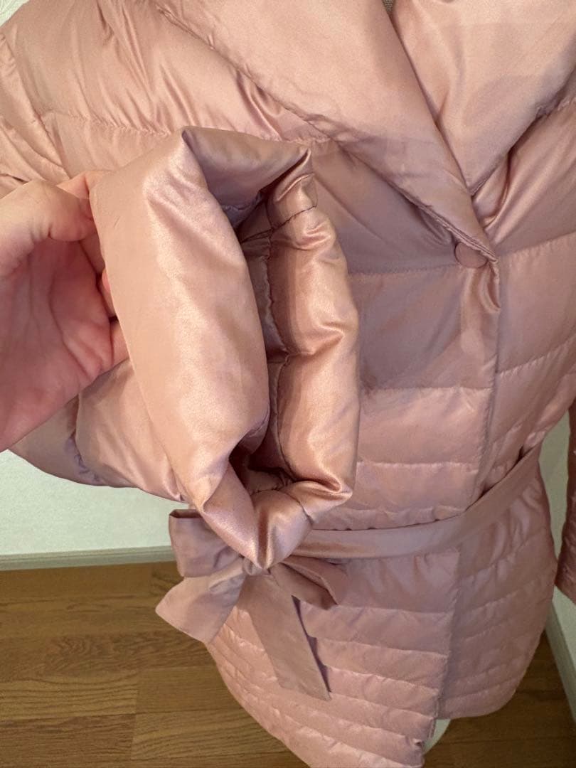 MaxMara Studio❣️マックスマーラフード付きピンクダウンコート❣️38