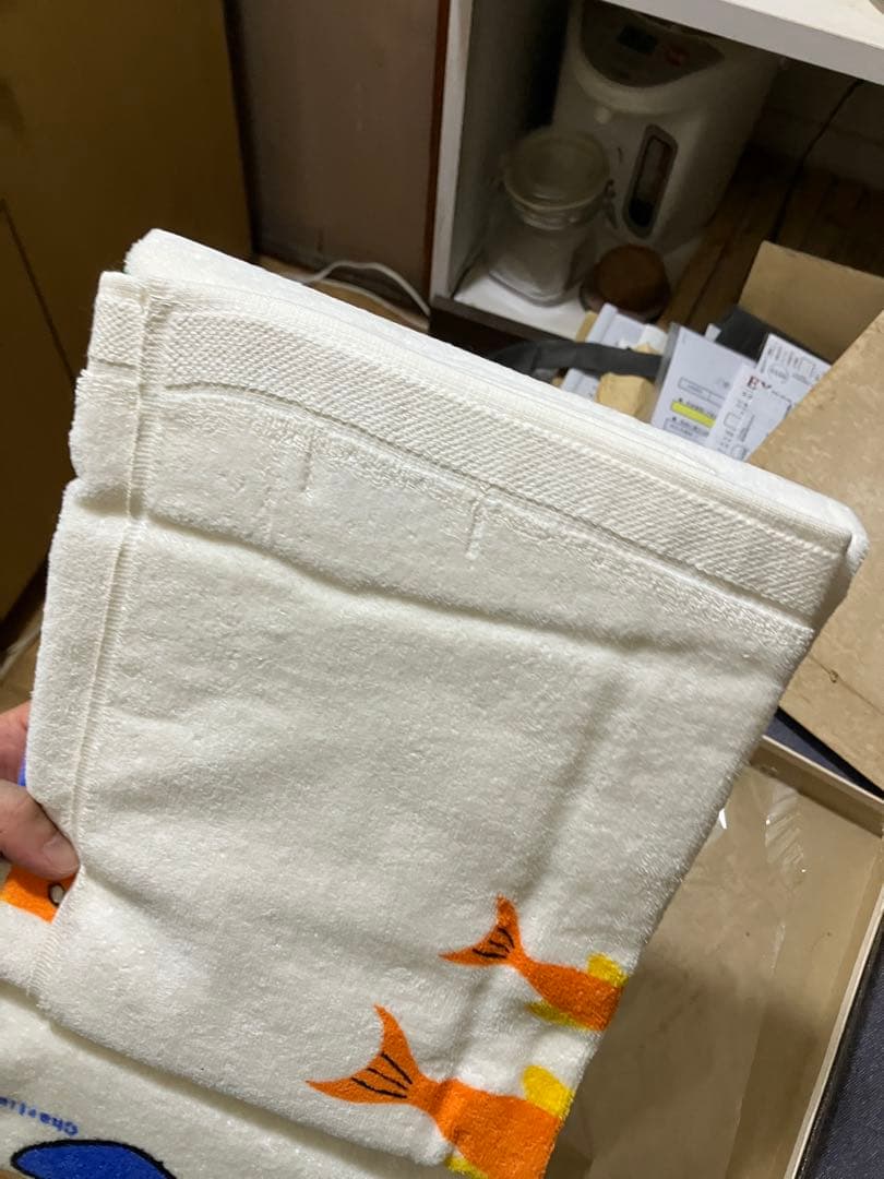 未使用　ビンテージ　チャーリーツナ　タオル　スターキスト　アドバタイジングキャラ