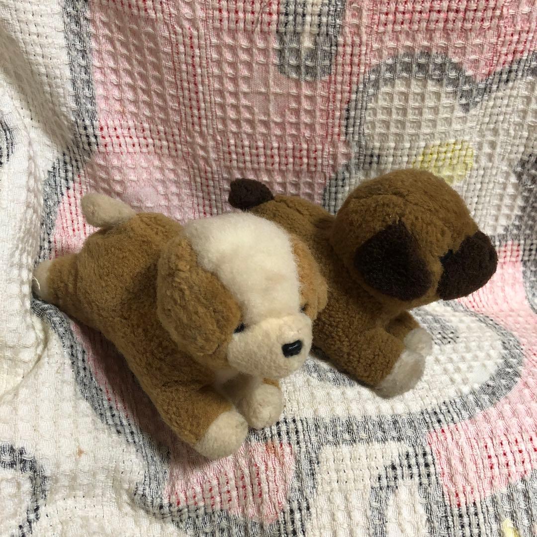 昭和レトロ　ファースト社　いたずら天使　犬　ぬいぐるみ　小さなサイズ　中古 2こ