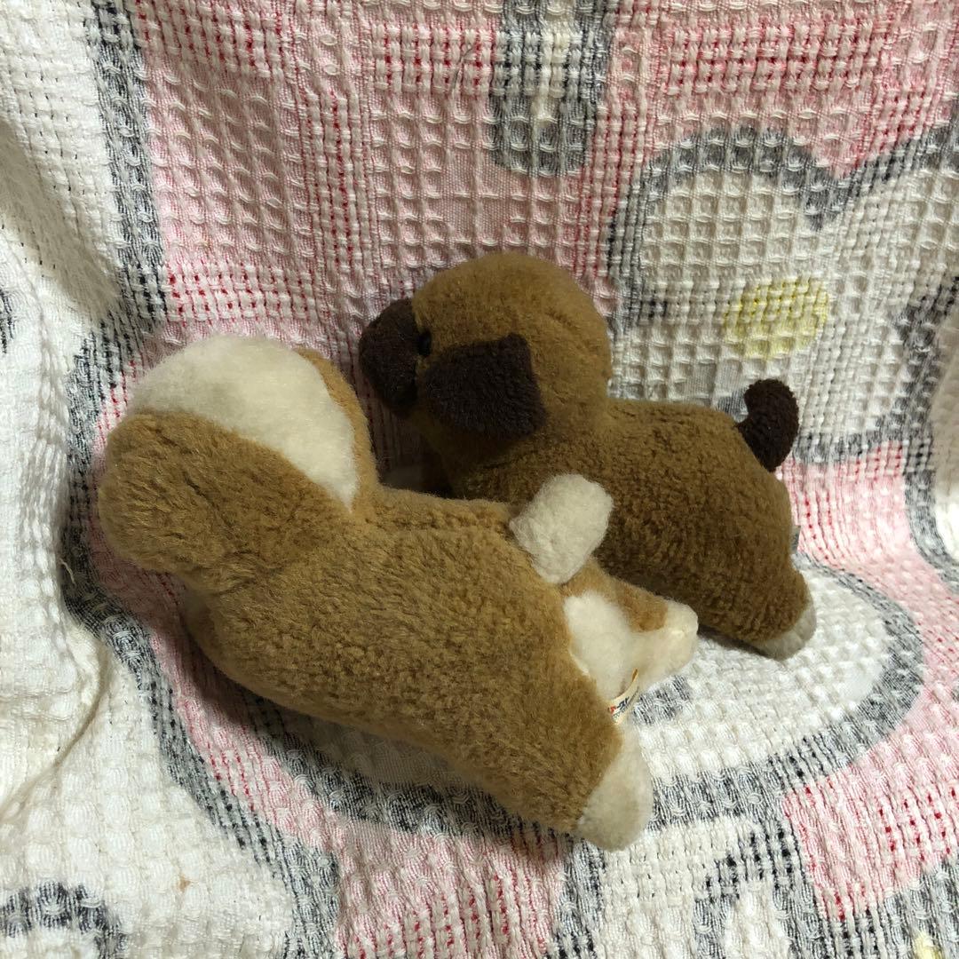 昭和レトロ　ファースト社　いたずら天使　犬　ぬいぐるみ　小さなサイズ　中古 2こ