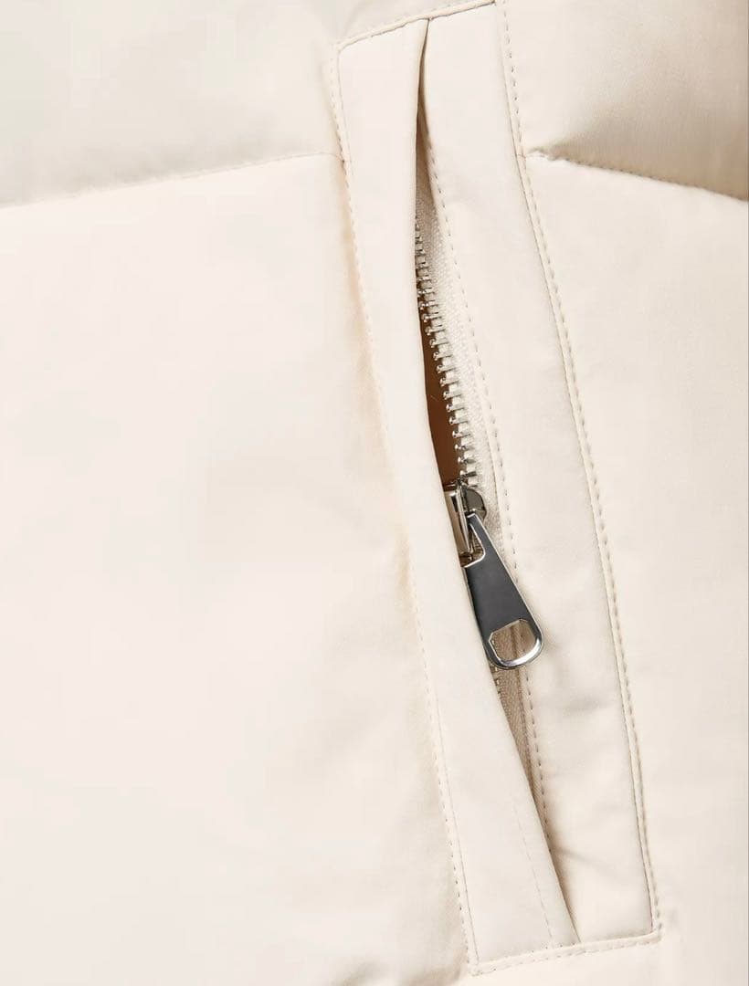 ZARA】ザラ M フェイクシープスキンフード付き撥水ウィンドブレーカー