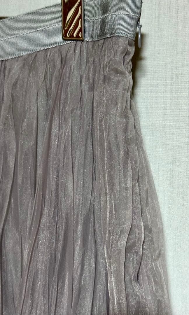 ebure エブール 完売 シアーオーガンジープリーツ スカート 新品タグ付