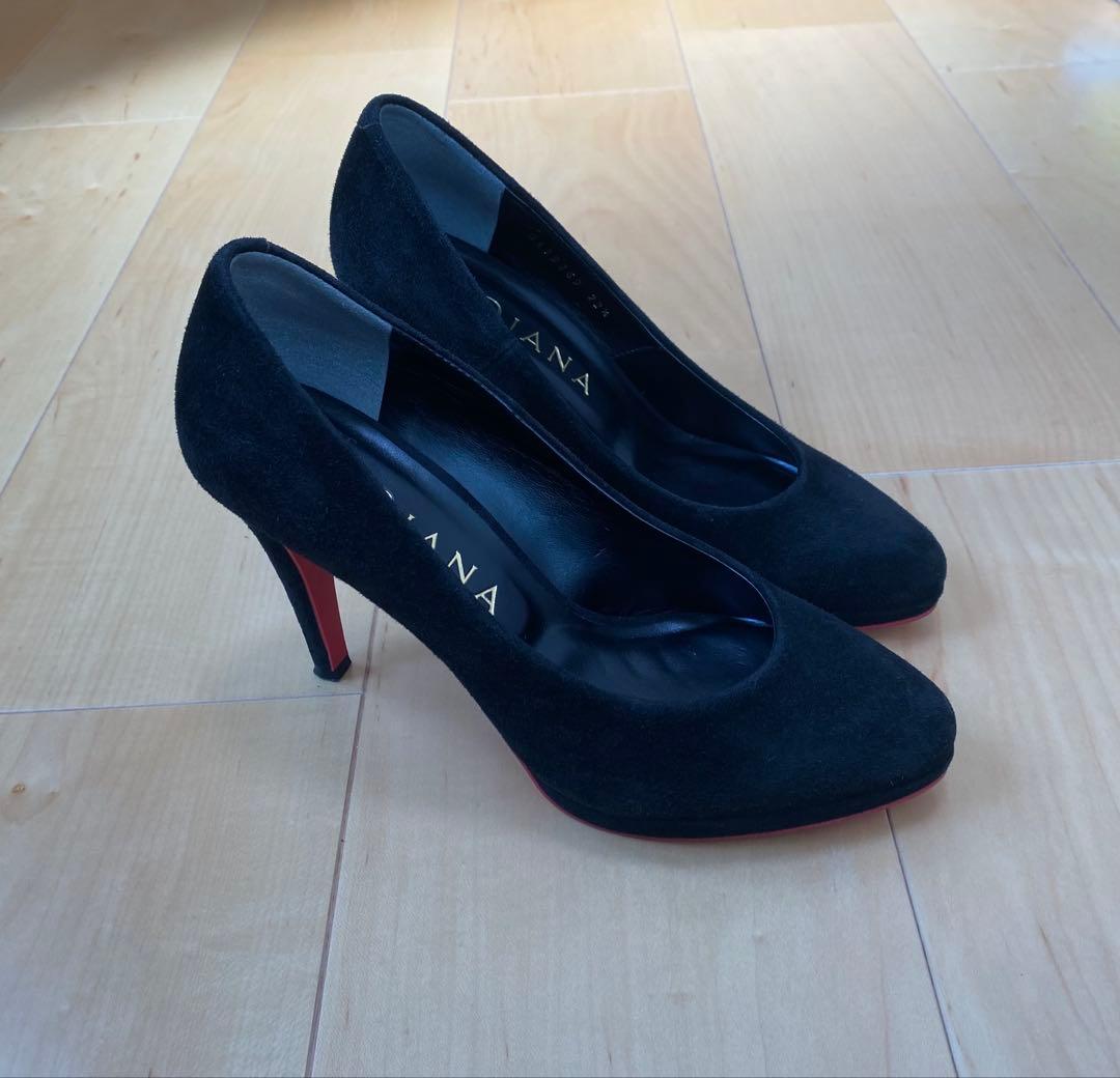 DIANA（ダイアナ） ブラック スエード ハイヒール 22.5センチ - メルカリ