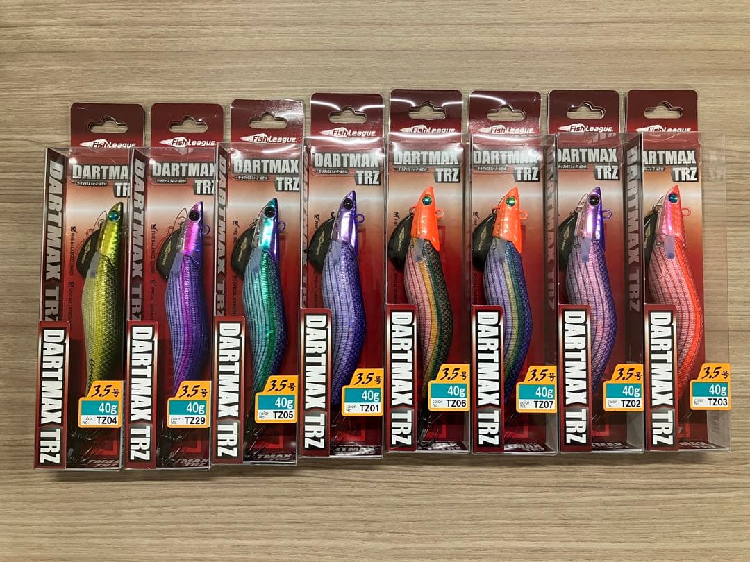 ダートマックスTRZ 40g　ティップラン用エギ　全色8個セット よく釣れるティップランエギがもっと進化した…。ダートマックスTRZ