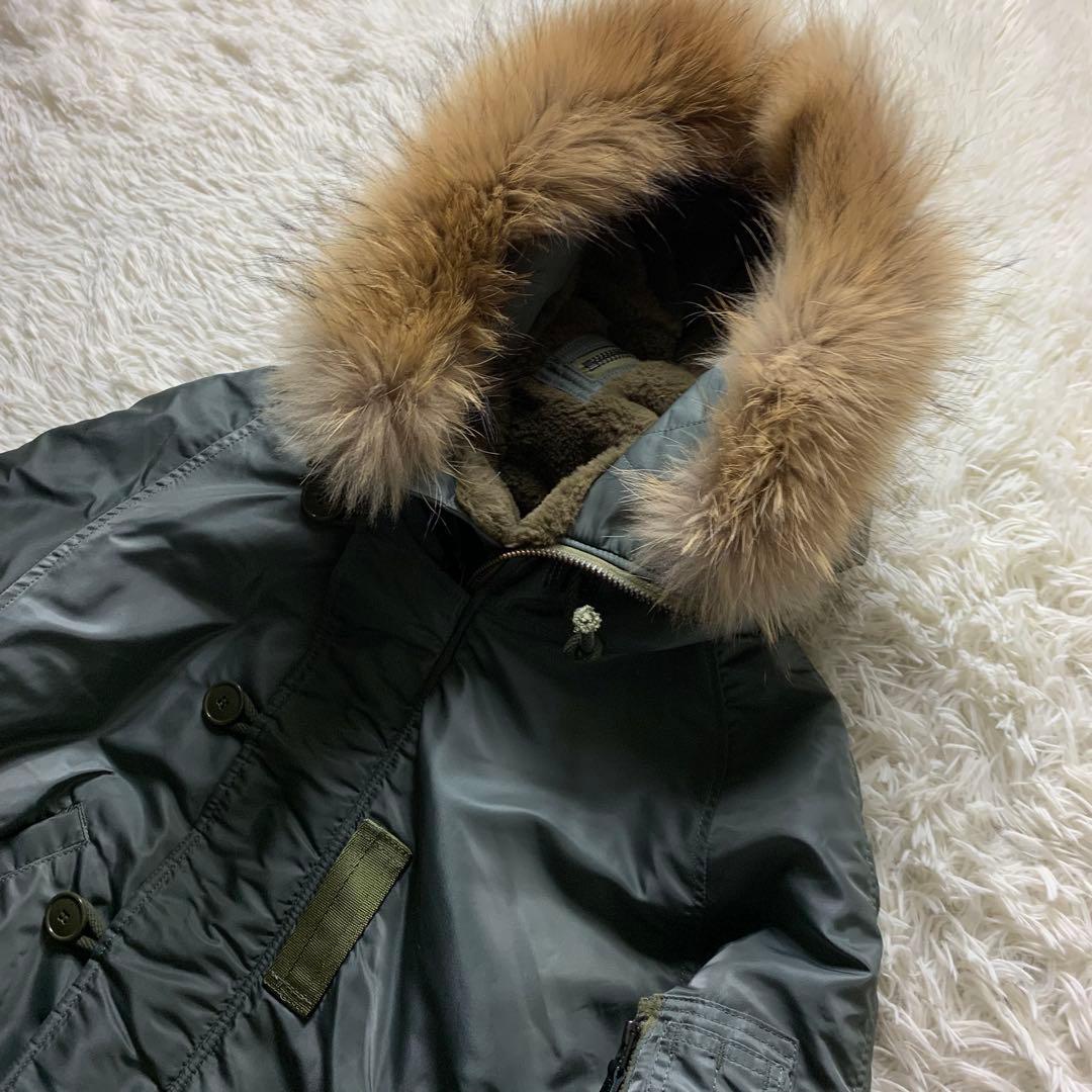 美品□アヴィレックス フライトジャケット N-2B カーキ ミリタリー XXL