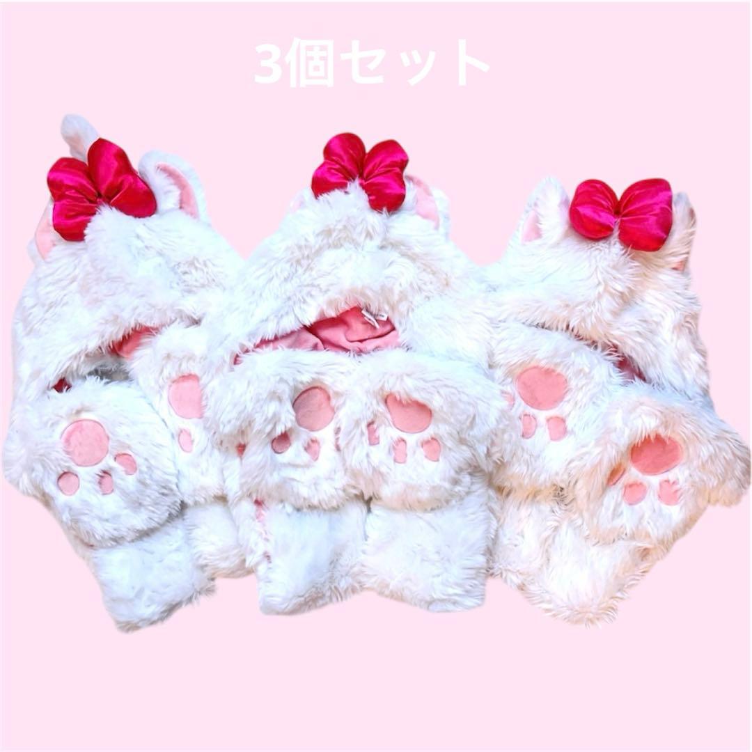 ディズニー マリー ファンキャップ マフラー 3個セット お揃い マリーちゃんのファンキャップ🐈🎀 お友達と3人でお揃いした