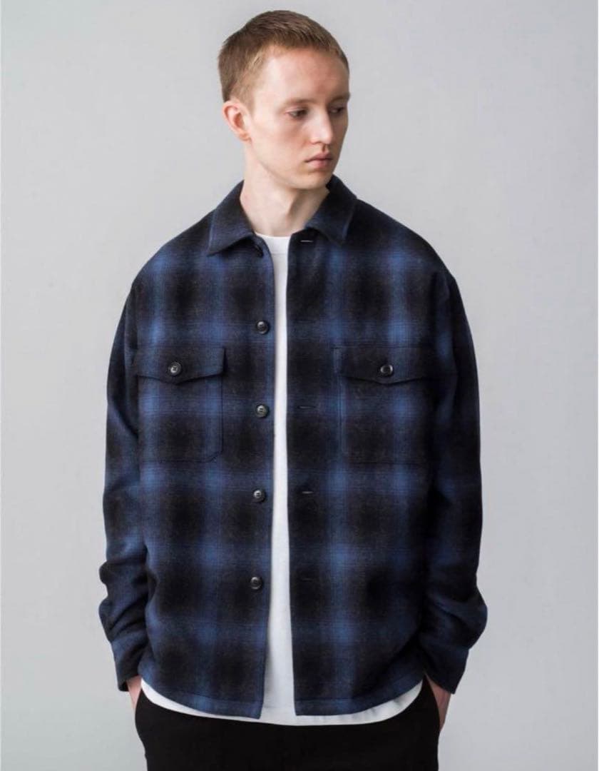 RHC ロンハーマン ウール オンブレチェック CPO シャツジャケット S