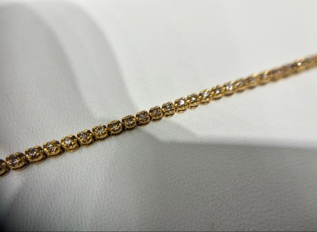 K18ダイヤモンドブレスレット　1.0ct