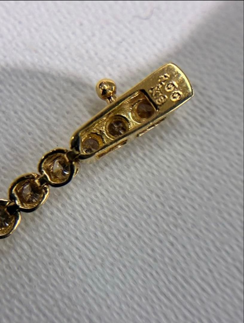 K18ダイヤモンドブレスレット　1.0ct