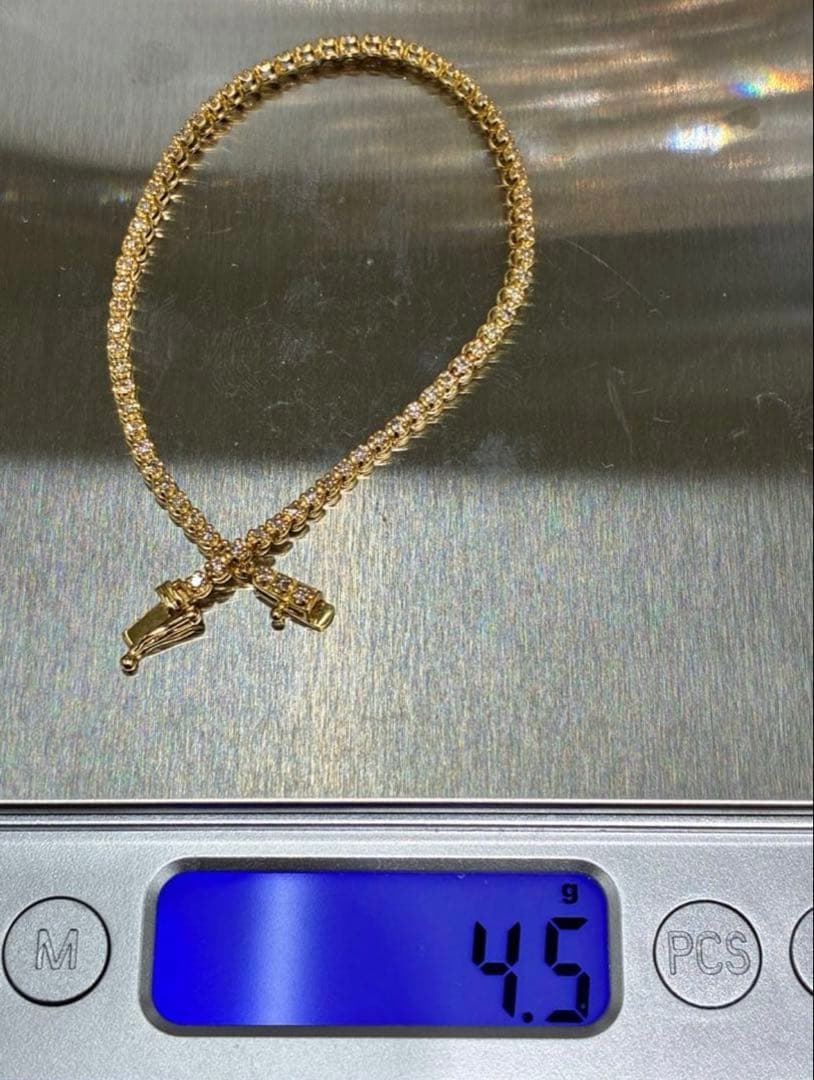 K18ダイヤモンドブレスレット　1.0ct