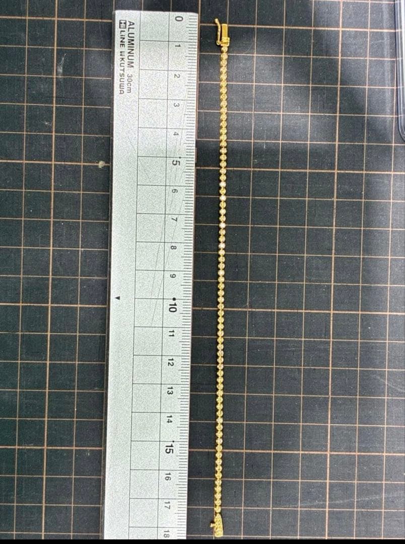 K18ダイヤモンドブレスレット　1.0ct