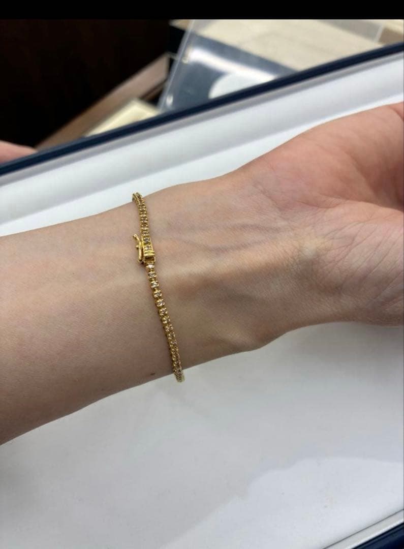 K18ダイヤモンドブレスレット　1.0ct